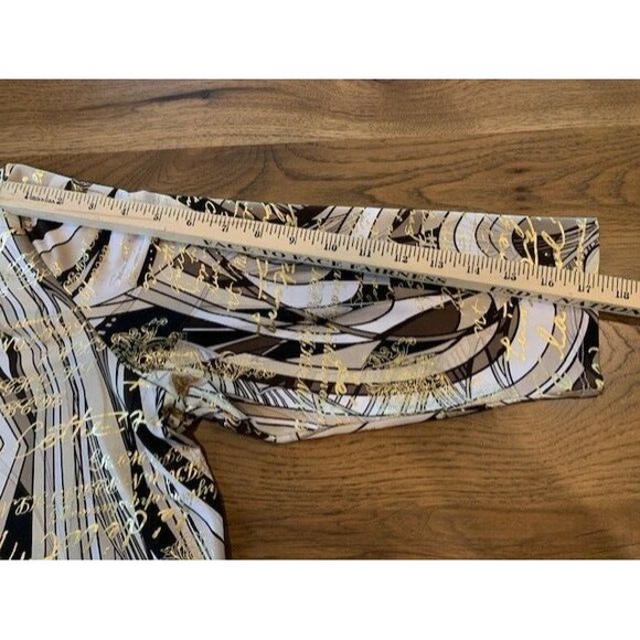 Allison Dailey Sz Large Top 3/4 Sleeve Glitzy Travel Cruise Coastal - Picture 12 of 16